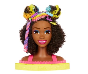 Dukker, Bamser & Utstyr - Barbie Totally Hair Curly Brown Rainbow Hair - HMD79