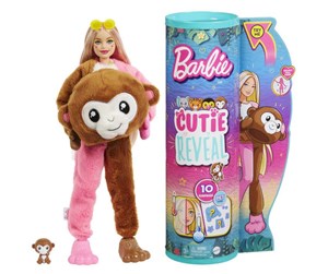 Dukker, Bamser & Utstyr - Barbie Cutie Reveal Jungle Series Monkey Doll 30cm - 0194735106646