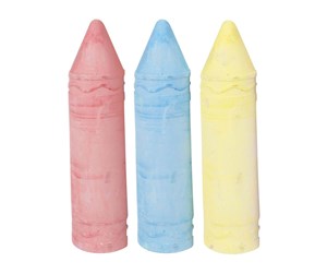 Utendørsleker - Toi-Toys Sidewalk chalk XXL color 3 pcs. - 61043A