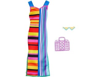 Dukker, Bamser & Utstyr - Barbie Complete Look Fashion - Striped Dress - HJT22