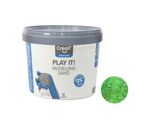 Kreative leker - Creall Play It Play Sand Green 750gr. - 03206