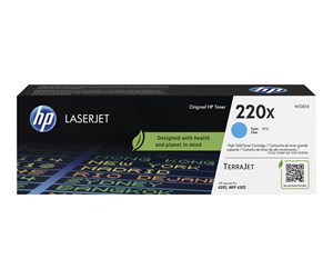 Printertilbehør blekk/toner - HP 220X / W2201X - High Yield - Cyan Toner - Laser toner Blå - W2201X