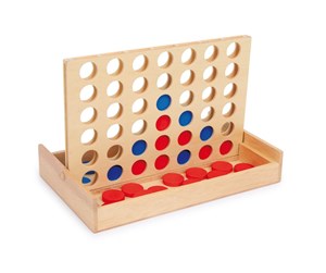 Leketøy - Small Foot - Four in a Line Travel Game Wood - 3460