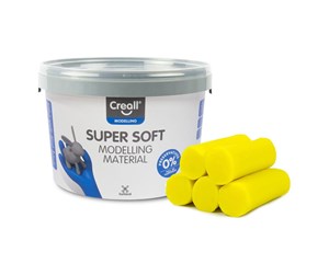 Kreative leker - Creall Supersoft clay Yellow 1750gr. - 25014