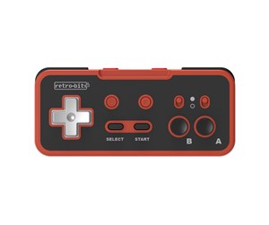 Spill - Tilbehør - Retro-Bit Origin8 2.4 GHz Wireless - Red & Black - Controller - Nintendo NES - 849172015067