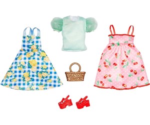 Dukker, Bamser & Utstyr - Barbie Fashions 2 Pack - Checked Flower Dress & Summer Fruit Dress - 0194735093885