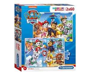 Puslespill - Clementoni Puzzle PAW Patrol 2x60st. Gulv - 21617