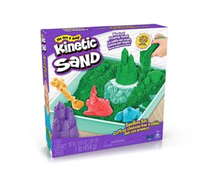 Kreative leker - Kinetic Sand Sandbox Set Green - 6067479