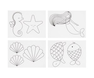 Kreative leker - Creativ Company Sheets of Shrink Film with Mermaid Motifs 4 pcs. - 790712