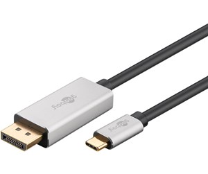 Skjermkabel - Pro USB-C - DisplayPort - Skjermkabel - 2m - Grå - DP-USB-C-S-2m