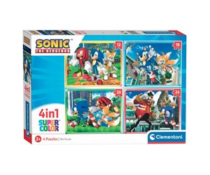 Puslespill - Clementoni Puzzles Sonic 4in1 Gulv - 21522