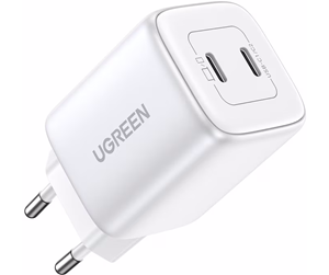 Mobil - Adaptere og ladere - UGREEN Nexode GaN 45W Dual USB-C PD Charger - White - 15327