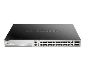 Switch/splitter - D-Link DGS-3130-30PS 30-Port POE Switch (24 x 10/100/1000BASE-T PoE + 2 x 10GBASE-T + 4 x 10G SFP+) - DGS-3130-30PS