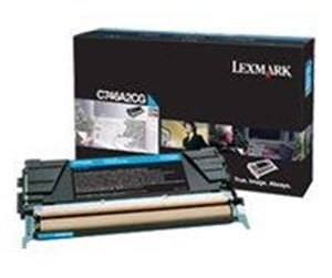 Printertilbehør blekk/toner - Lexmark - cyan - original - toner cartridge - LCCP - Laser toner Blå - C746A2CG