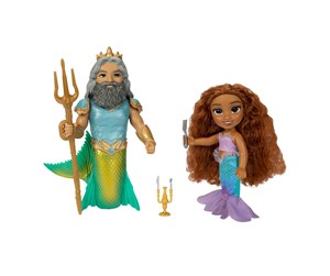 Dukker, Bamser & Utstyr - Jakks Little Mermaid - Live Action - 15cm Petite Ariel And Triton Set - 0192995227361