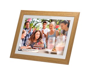 Digital fotoramme - Lippa Frameo Digital Picture Frame 10" - Wooden Frame - LPFR10W