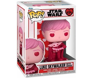 Reklameartikler - Funko! - POP! Star Wars Valentines Luke Skywalker with Grogu Figure 494 - Figur - 0889698601252