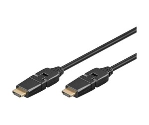 Skjermkabel - Pro HDMI 2.0 360° - Skjermkabel - 3m - Svart - HDMI21B360-3