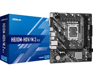 Hovedkort - ASRock H610M-HDV/M.2 R2.0 Hovedkort - Intel H610 - Intel LGA1700 socket - DDR4 RAM - Micro-ATX - 90-MXBJH0-A0UAYZ