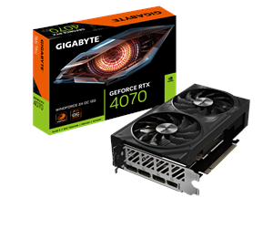 Grafikkort - GIGABYTE GeForce RTX 4070 WindForce 2 OC - 12GB GDDR6X RAM - Grafikkort - GV-N4070WF2OC-12GD