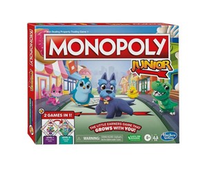 Brettspill & Puslespill - Hasbro Monopoly Junior 2in1 Economic Simulation Board Game (English) - F8562104