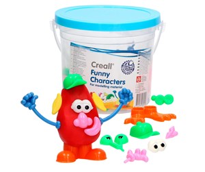 Kreative leker - Creall Funny Characters Clay Accessories 130dlg - 03915