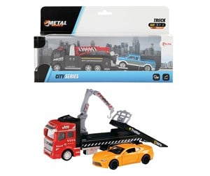 Leketøysbil - Toi-Toys Metal Friction Tow Truck with Car - 23005Z