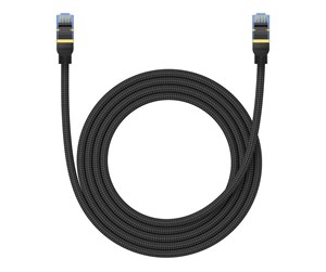 Nettverkskabel - Braided network cable cat.7 Baseus Ethernet RJ45 10Gbps 2m (black) - B0013320B111-03