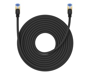 Nettverkskabel - Braided network cable cat.7 Baseus Ethernet RJ45 10Gbps 15m (black) - B0013320B111-08