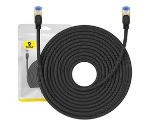 Nettverkskabel - Braided network cable cat.7 Baseus Ethernet RJ45 10Gbps 20m (black) - B0013320B111-09