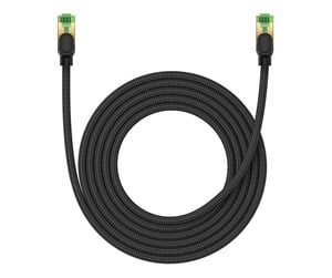 Nettverkskabel - Braided network cable cat.8 Baseus Ethernet RJ45 40Gbps 3m (black) - B0013320C111-04