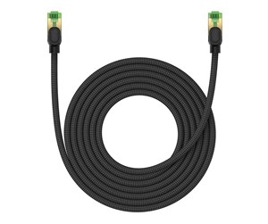 Nettverkskabel - Braided network cable cat.8 Baseus Ethernet RJ45 40Gbps 5m (black) - B0013320C111-05