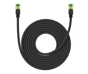 Nettverkskabel - Braided network cable cat.8 Baseus Ethernet RJ45 40Gbps 8m (black) - B0013320C111-06