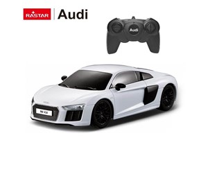 Fjernstyrt - RASTAR R/C 1:24 AUDI R8 Silver - 46800