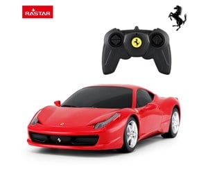 Fjernstyrt - RASTAR R/C 1:18 Ferrari 458 Italia Red - 53400