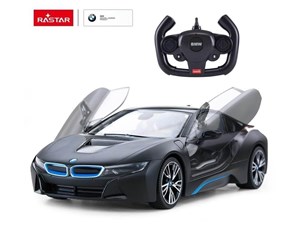 Fjernstyrt - RASTAR R/C 1:14 BMW i8 Black - 71010-1