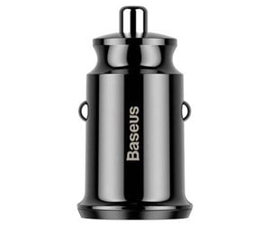 Strømkabel (ekstern) - Baseus Grain Car Charger 2x USB 5V 3.1A (black) - CCALL-ML01