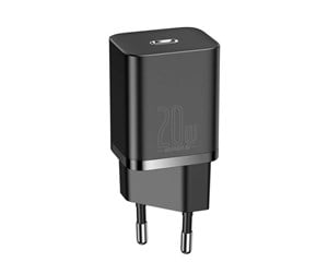 Mobil - Adaptere og ladere - Baseus Super Si Quick Charger 1C 20W (black) - CCSUP-B01