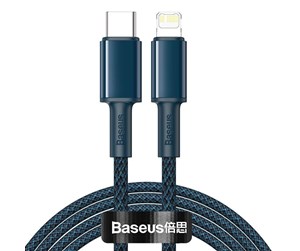 USB - Baseus High Density Braided Cable Type-C to Lightning PD 20W 2m (blue) - CATLGD-A03