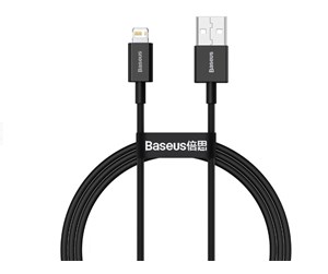 USB - Baseus Superior Series Cable USB to iP 2.4A 1m (black) - CALYS-A01