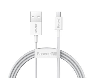 USB - Baseus Superior Series Cable USB to micro USB 2A 1m (white) - CAMYS-02