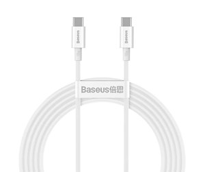 USB - Baseus Superior Series Cable USB-C to USB-C 100W 1m (white) - CATYS-B02