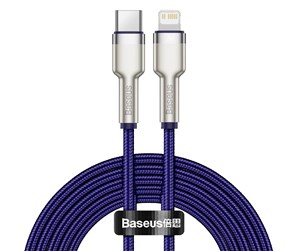 USB - Baseus USB-C cable for Lightning  Cafule PD 20W 1m (purple) - CATLJK-A05