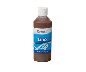 Kreative leker - Creall Lino Blockprint Paint Brown 250ml - 37008