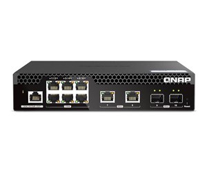 Switch/splitter - QNAP Web Managed Series - switch - half-width Layer 2 - 10 ports - Managed - rack-mountable - QSW-M2106R-2S2T