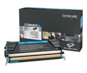 Printertilbehør blekk/toner - Lexmark - High Yield - cyan - original - toner cartridge - LCCP - Laser toner Blå - C736H2CG