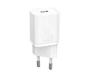 Mobil - Adaptere og ladere - Baseus Super Si Quick Charger 1C 20W (white) - CCSUP-B02