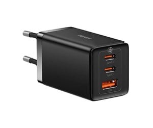 Mobil - Adaptere og ladere - Baseus GaN5 Pro 2xUSB-C + USB 65W (black) - CCGP120201