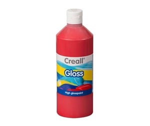 Kreative leker - Creall Gloss Gloss Paint Red 500ml - 01273