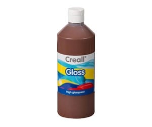 Kreative leker - Creall Gloss Gloss Paint Brown 500ml - 01277